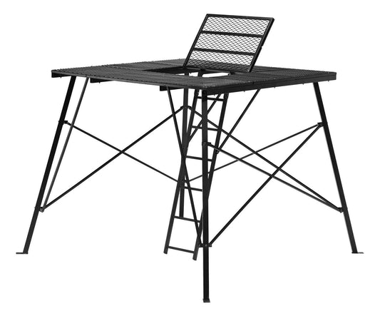 Muddy 65" L x 65" W x 5' H Ground Blind Platform - Durable Powder-Coated Steel Outdoor Hunting Trap Door Universal Platform, Ground Blind Not Included