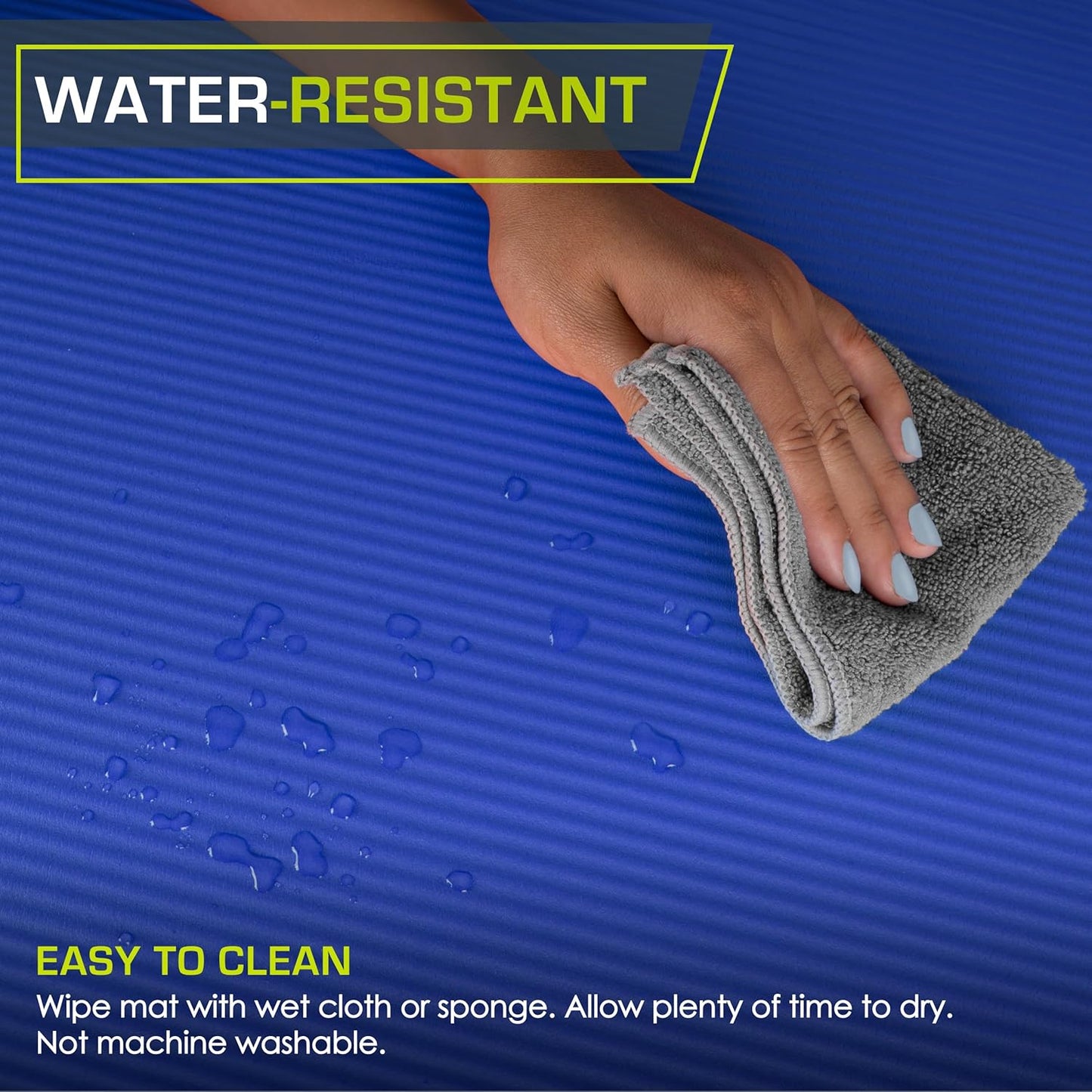 Extra Thick ½” Yoga & Pilates Mat - 71” High Density Foam with Carrying Strap