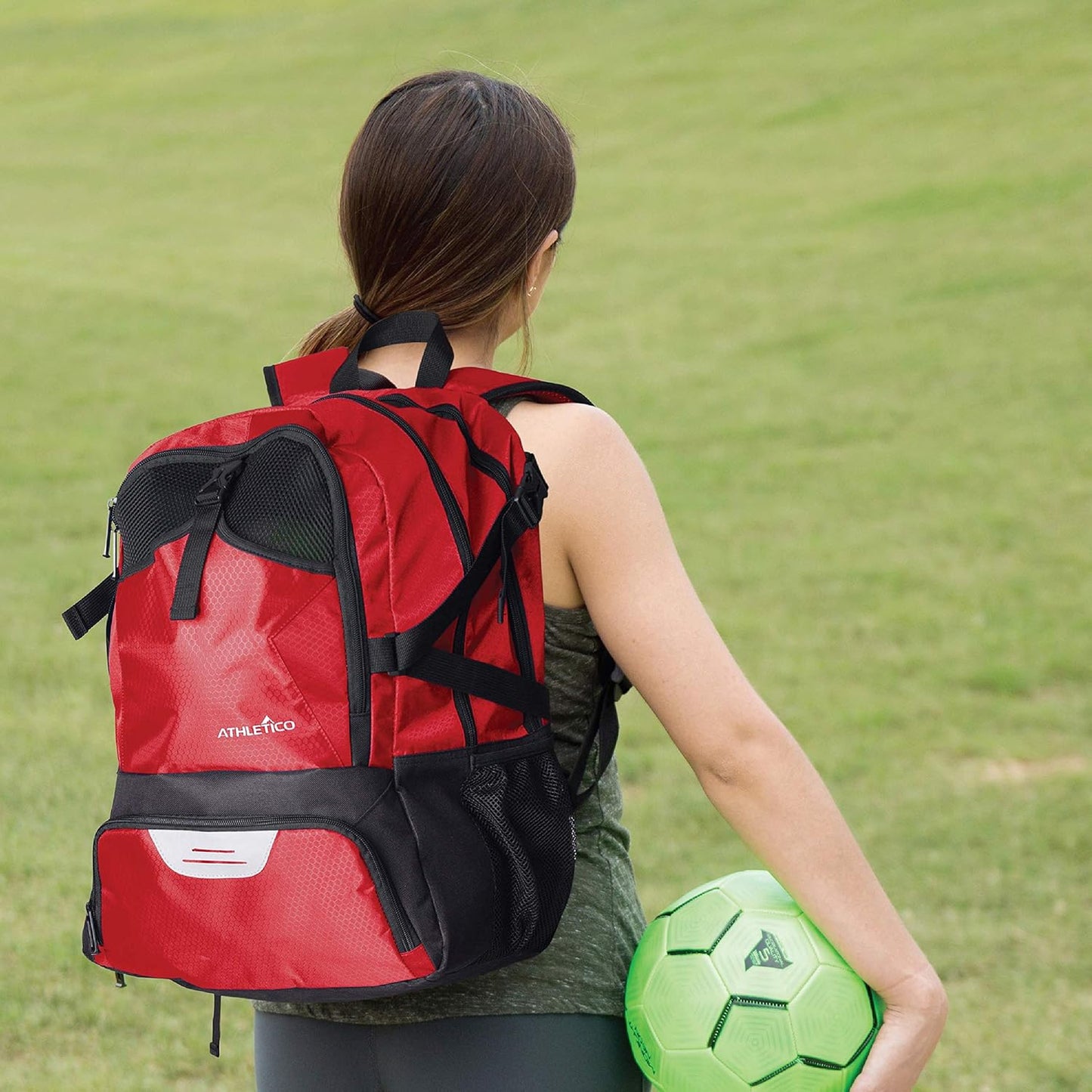 Athletico National Soccer Bag - Backpack for Soccer, Basketball & Football Includes Separate Cleat and Ball Holder
