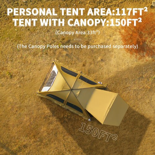 Naturehike Dune 2-3 Person Camping Tent,4-6 Person Canopy Tent,Waterproof 4 Season Tent,Hot Tents with Stove Jack
