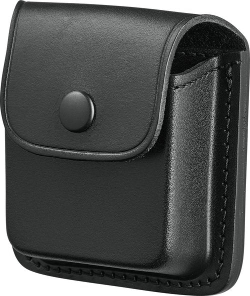 Perfect Fit Leather Nasal Spray Case for Naloxone Opiod Overdose Antidote Spray, First Aid Spray Case Black Leather with Black Snap