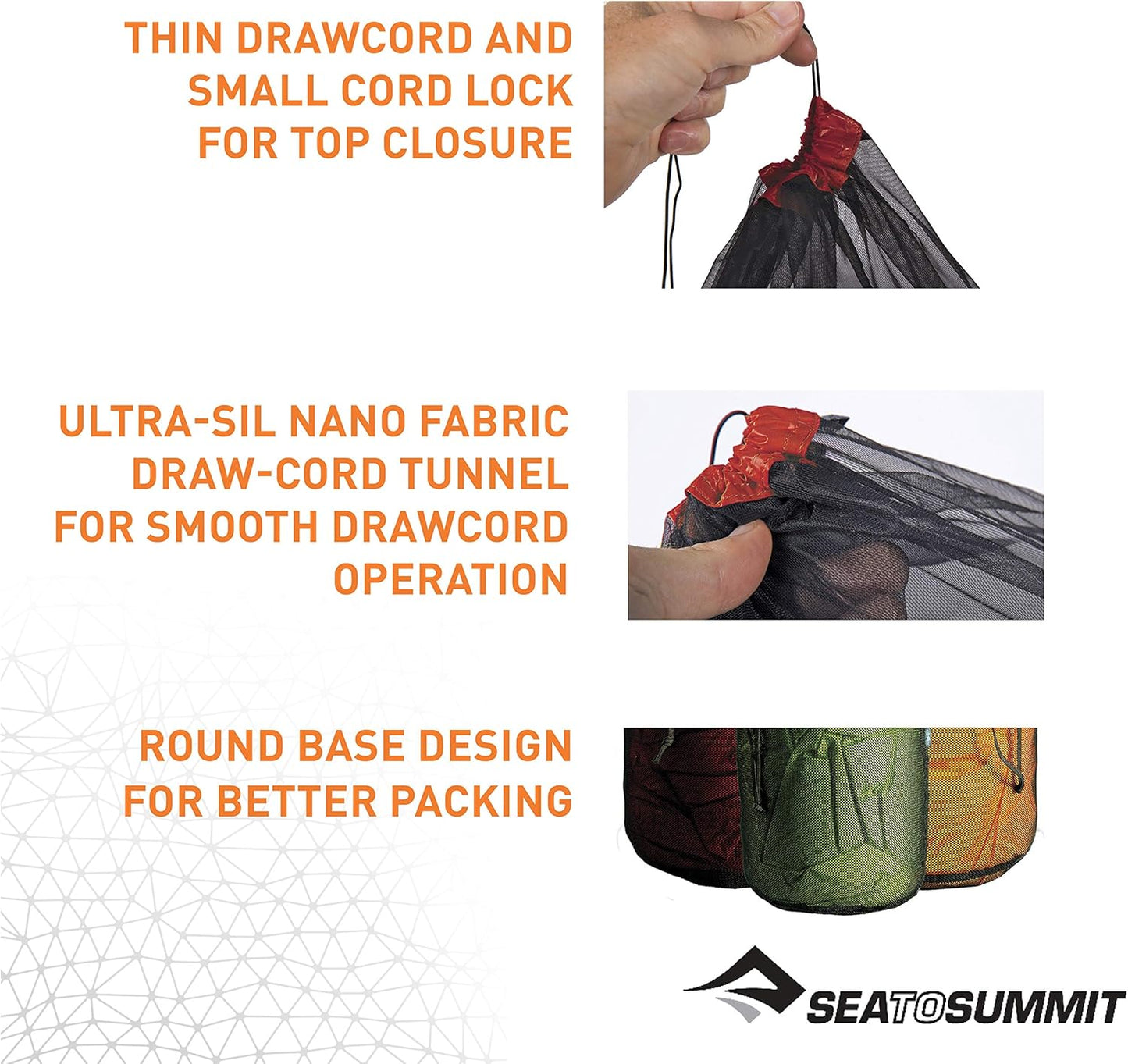 Sea to Summit Ultra-Mesh Stuff Sack, Featherweight Outdoor and Travel Storage