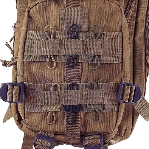 Yatrouys Tactical Gear Holder Clip Molle Web Dominator Elastic Strings Buckle 10pcs for Tactical Backpacks Molle Bags (Army Green)
