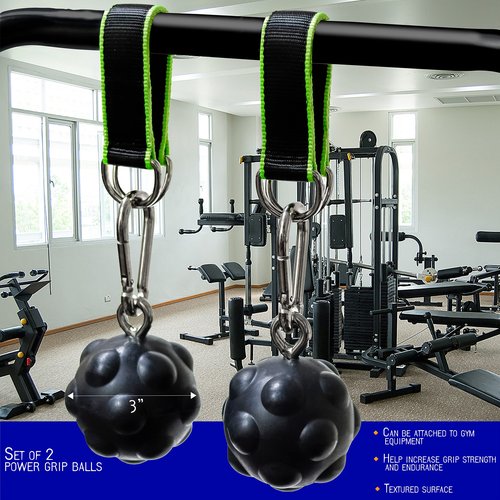 Trademark Innovations Pull Up Power Grip Balls Climbing Board Bouldering Hangboard Grip Trainers