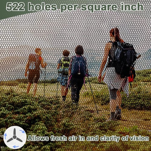 Benvo Mosquito Head Net Mesh, Face Neck Fly Netting Hood from Bugs Gnats Noseeums Screen Net for Any Outdoor Lover- with Carry Bags Fits Most Sizes of Hats Caps (2pcs, Grey, Updated Big Net)