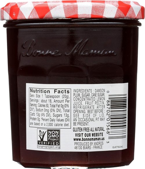 Bonne Maman Plum Preserves, 13-Ounce Jars (Pack of 6)