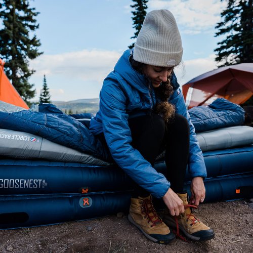 Big Agnes Circle Back Insulated Sleeping Pad - Sustainable & Recyclable 3-Season Air Pad with Removable Cover, 3-Season Camping & Backpacking - Wide Long (25x78)