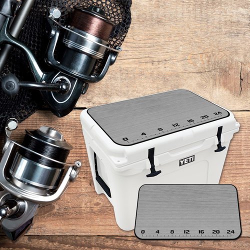 USATuff SeaDek EVA Mat Cooler Pad fits YETI 65 Tundra | Peel & Stick Application | Non Slip Comfort Accessories - 24" Fish Measuring Ruler (StormGray-Black)