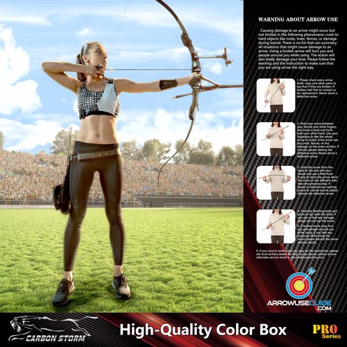 SUNYA Archery Compound Bow Arrows 12pcs Set. 30" Carbon Shaft, Spine 400 or 500 with Removable Tips (Black White-Spine 400, Spine 400-30Inch)