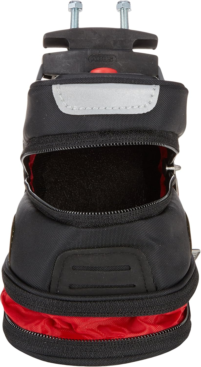 ABUS ST 2100 KF Unisex Bicycle Bag + Mounting Bracket, Black/Silver, One Size