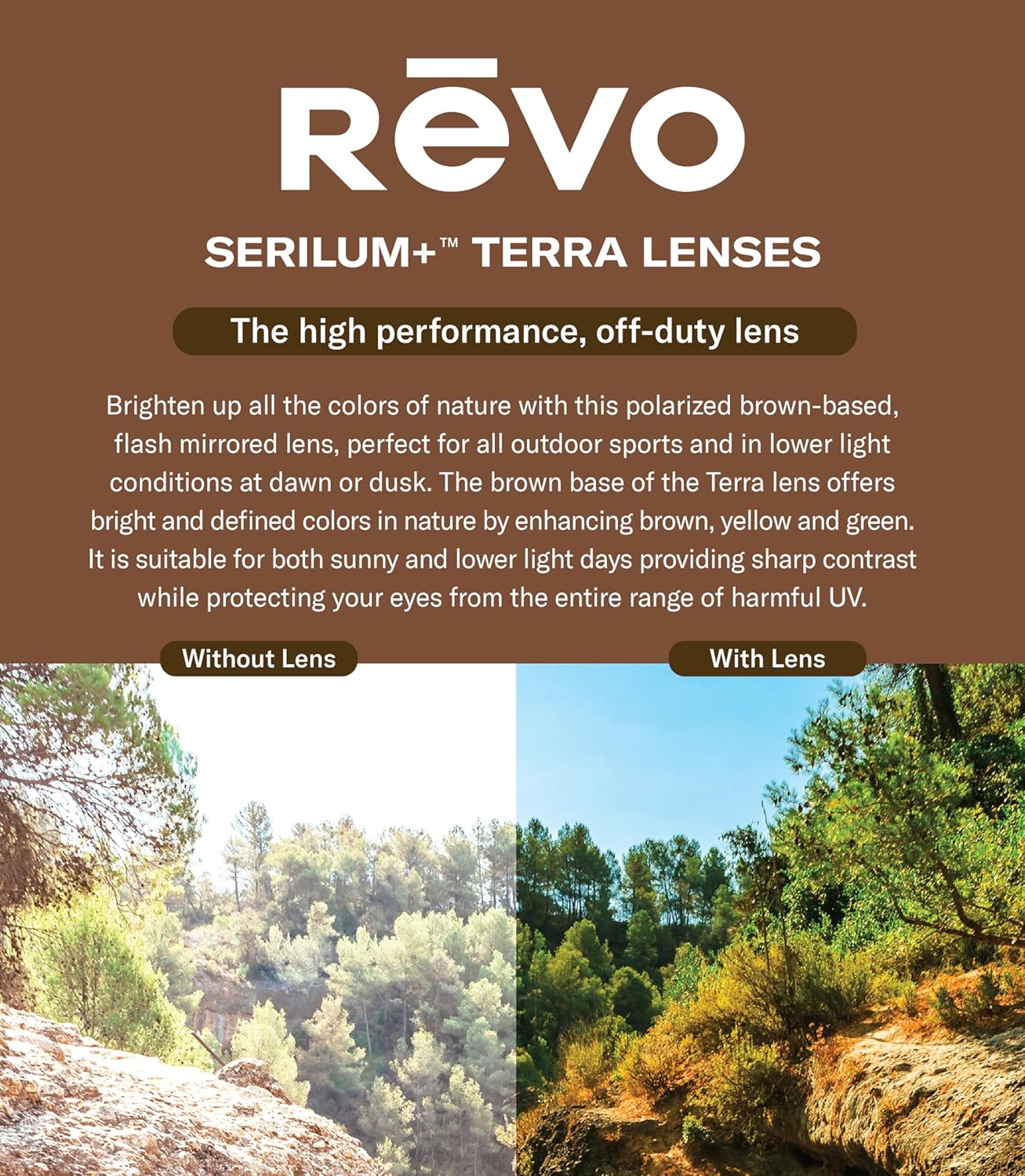 Polarized Rimless Rectangular Revo Descend N Sunglasses - Stylish UV Protection