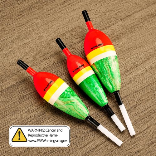 THKFISH Fishing Floats Balsa Wood Slip Bobbers, Fishing Bobbers Stick Slip Bobber for Fishing Crappie Bluegill Trout Bass Panfish Catfish Walleye 5PCS Catfish Walleye Saltwater Floatage