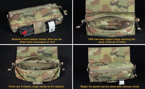 PETAC GEAR Tactical Mini Drop Pouch Fanny Pack Tool Pouch for Vest (MC)