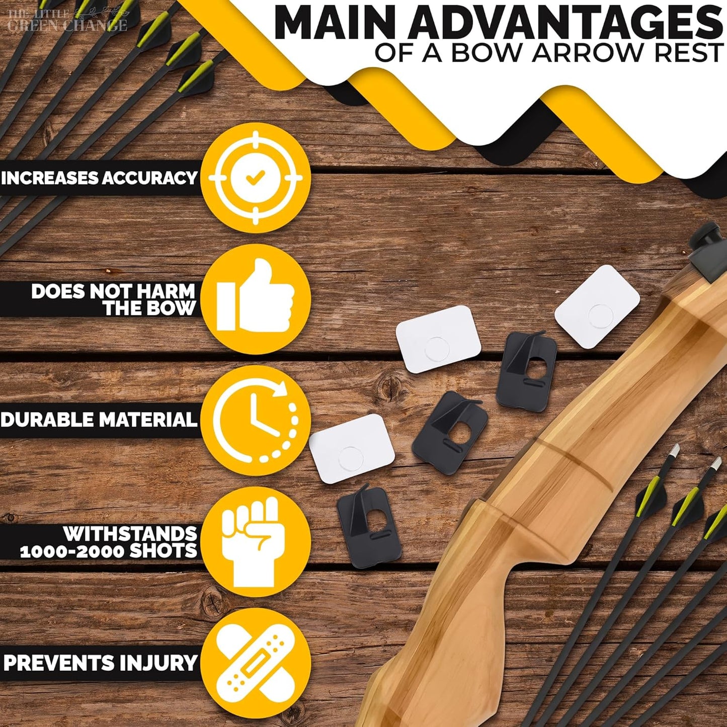 6/3Ct Arrow Rest for Recurve Bow - Right/Left Hand Recurve Arrow Rest Recurve Bow Arrow Rest for Compound Bows Archery Arrow Rest Recurve Archery Accessories - Recurve Bow Rest Recurve Bow Accessories