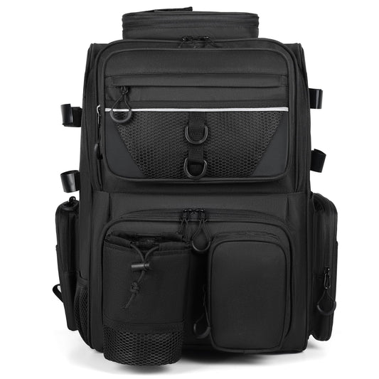 LEOMOO Fishing Tackle Backpack With Rod Holders, 40L Large Backpack for Fishing, Camping, Hiking