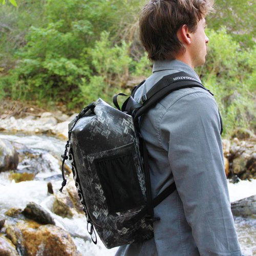 Rockagator FIREbreak 2.0 VOG CAMO TPU 25L Waterproof Backpack | Dry Bag Backpack for all Outdoor Adventures | Durable Rolltop, Lightweight, Heavy Duty | EKHO Tactical Camo