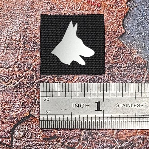 Mini Belgian Malinois K9 Dog Tiny Patch [Black,White]