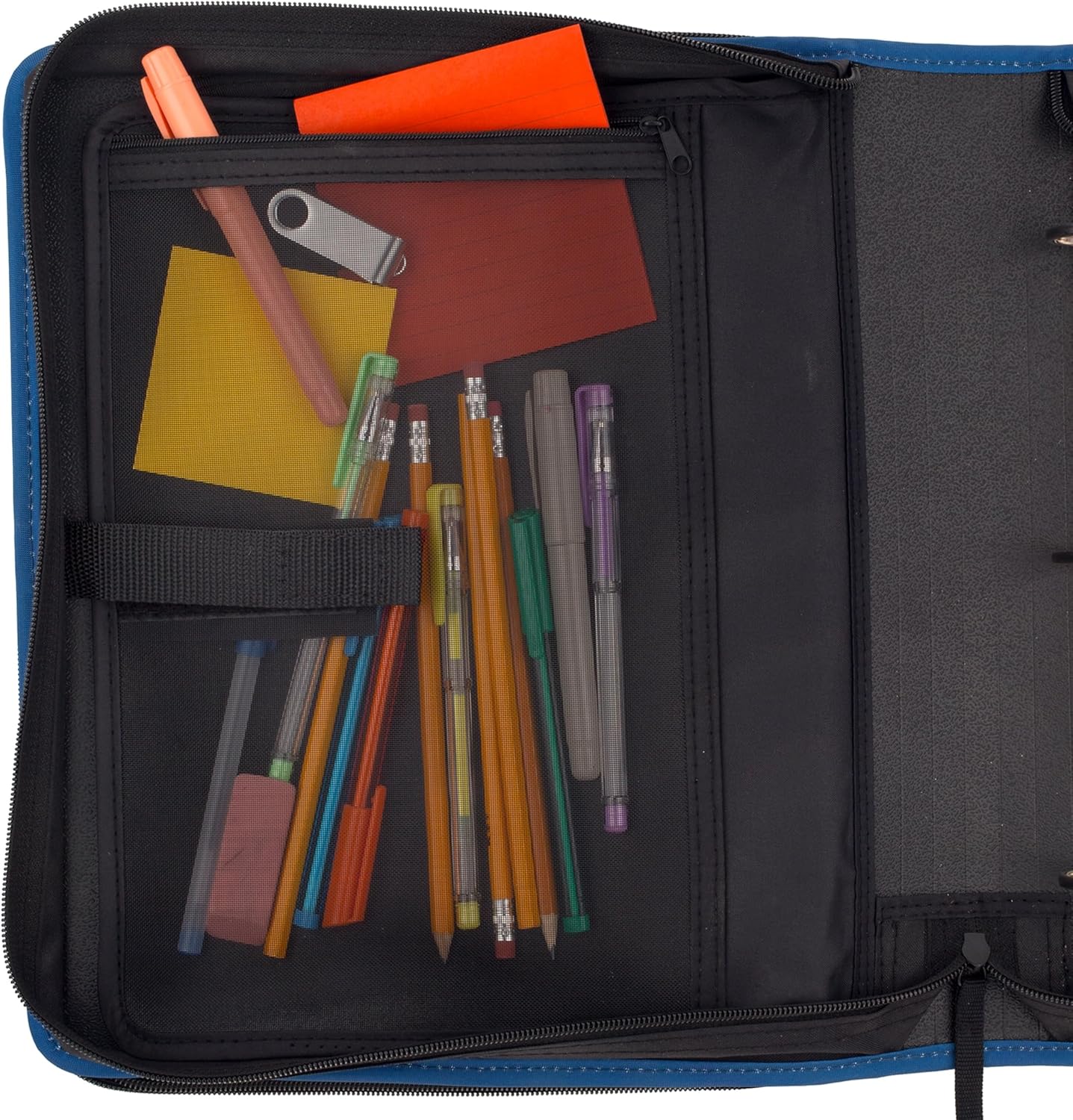 Five Star Zipper Binder, 2 Inch 3-Ring Binder with Round Rings, 5-Tab Expanding File, 380 Sheet Capacity, Cobalt Blue (72534)