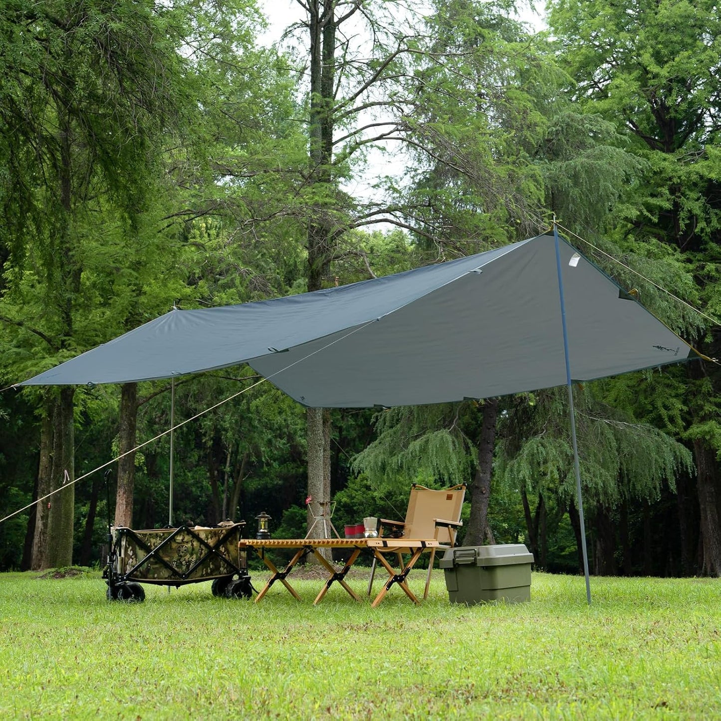 FREE SOLDIER Waterproof Portable Tarp Multifunctional Outdoor Camping Traveling Awning Backpacking Tarp Shelter Rain (Brown 10×10.5ft)