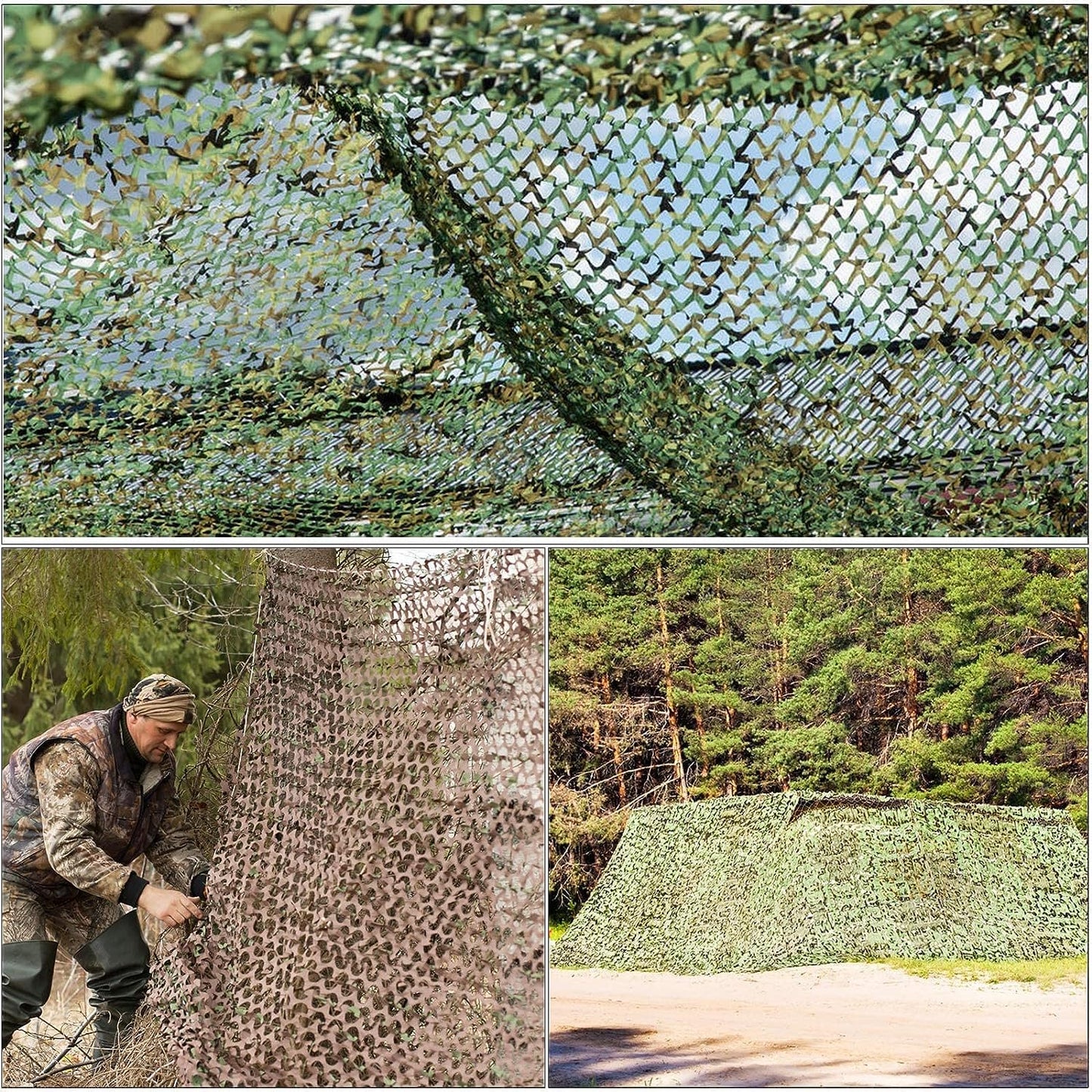 Fousam Camo Netting, Camouflage Net for Hunting, Shooting, Party Decoration, Sunshade, Car Cover, Ground Blind