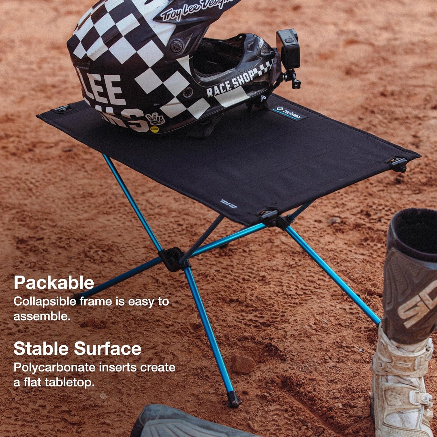 Helinox Table One Hard Top Lightweight, Collapsible, Portable, Outdoor Camping Table, Regular - 23 x 15 Inches, Black