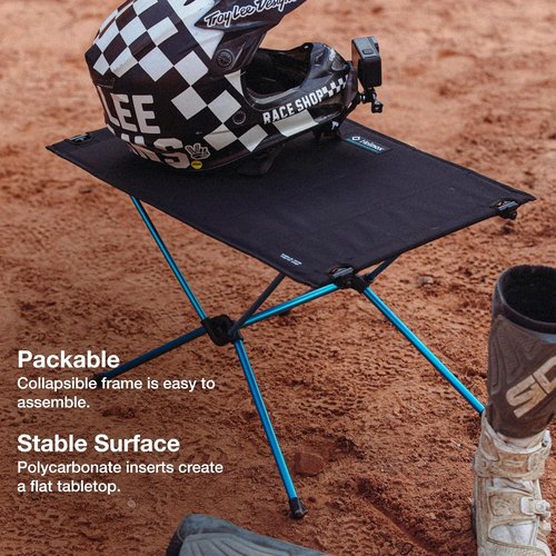 Helinox Table One Lightweight Portable Camping Table - Hard Top, 23x15 Inches, Black