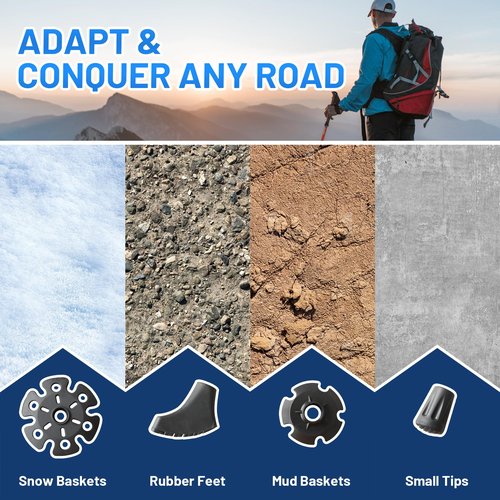 TENPLAY Trekking Pole 7075 Aluminium,EVA Anti-Slip Grips,Quick Lever Lock,3 Section Collapsible,135cm/53.15" Lightweight 0.5lbs,Poles for Hiking Mountaineering Backpacking,Walking.(2PCS)(Grey).