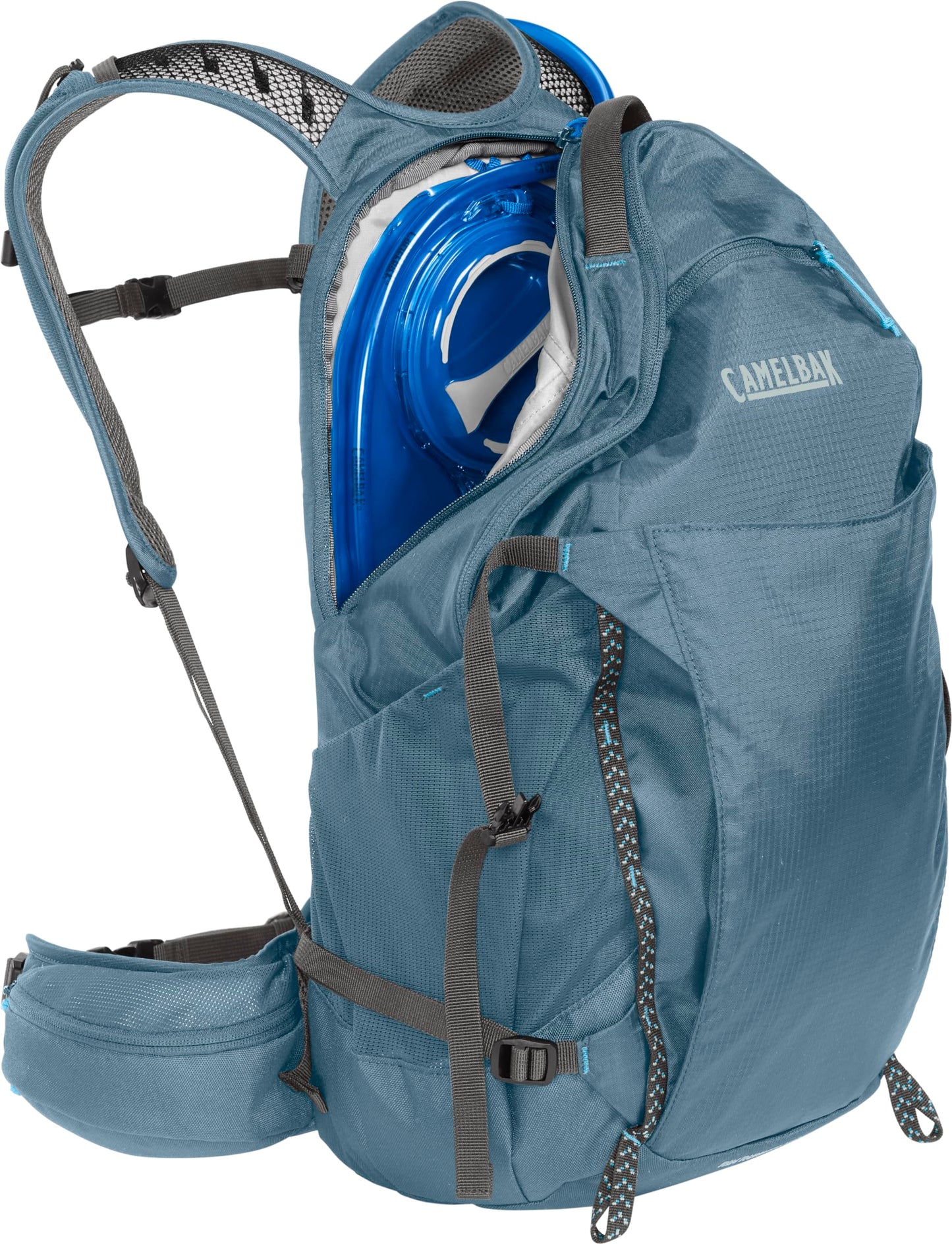 CamelBak Women's Rim Runner X28 Hiking Hydration Backpack with 2L Reservoir Bladder, Crystal Blue