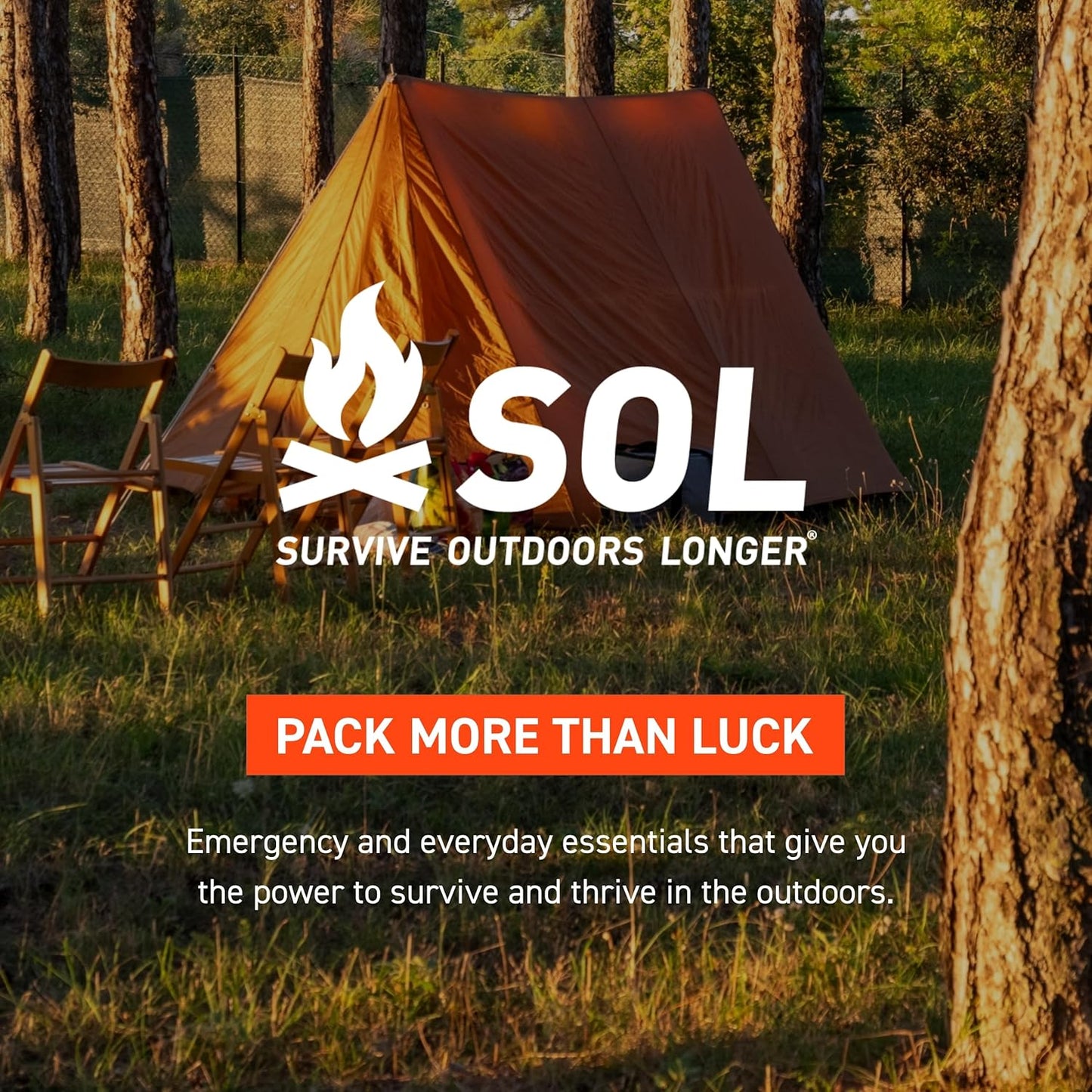 S.O.L. Survive Outdoors Longer SOL Escape Lite Bivvy - Reflects up to 70% Body Heat - Waterproof Emergency Blanket for Survival Gear - 82" x 32" - 5.5 oz - Orange