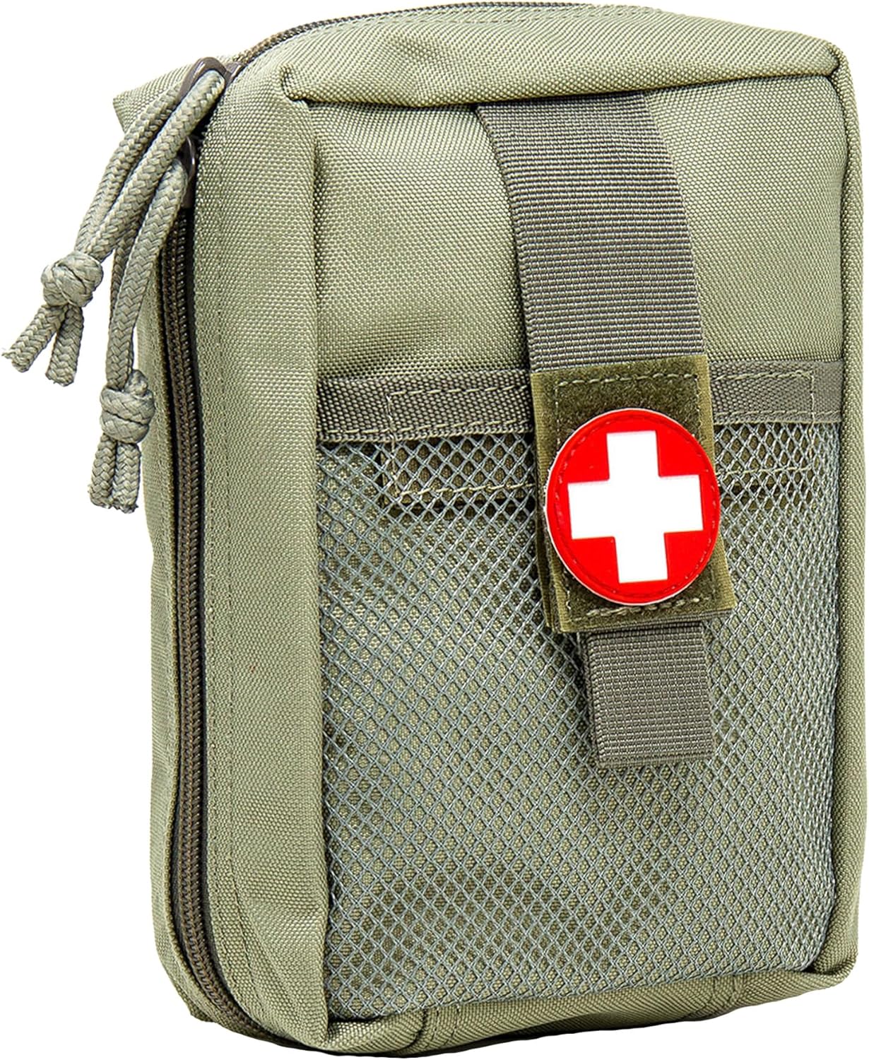 3VGEAR Large MOLLE Medic Pouch - Waterproof with Clamshell Opening, Elastic Loops for Medical Supplies, Hook and Loop Strips, Rugged 600D Polyester