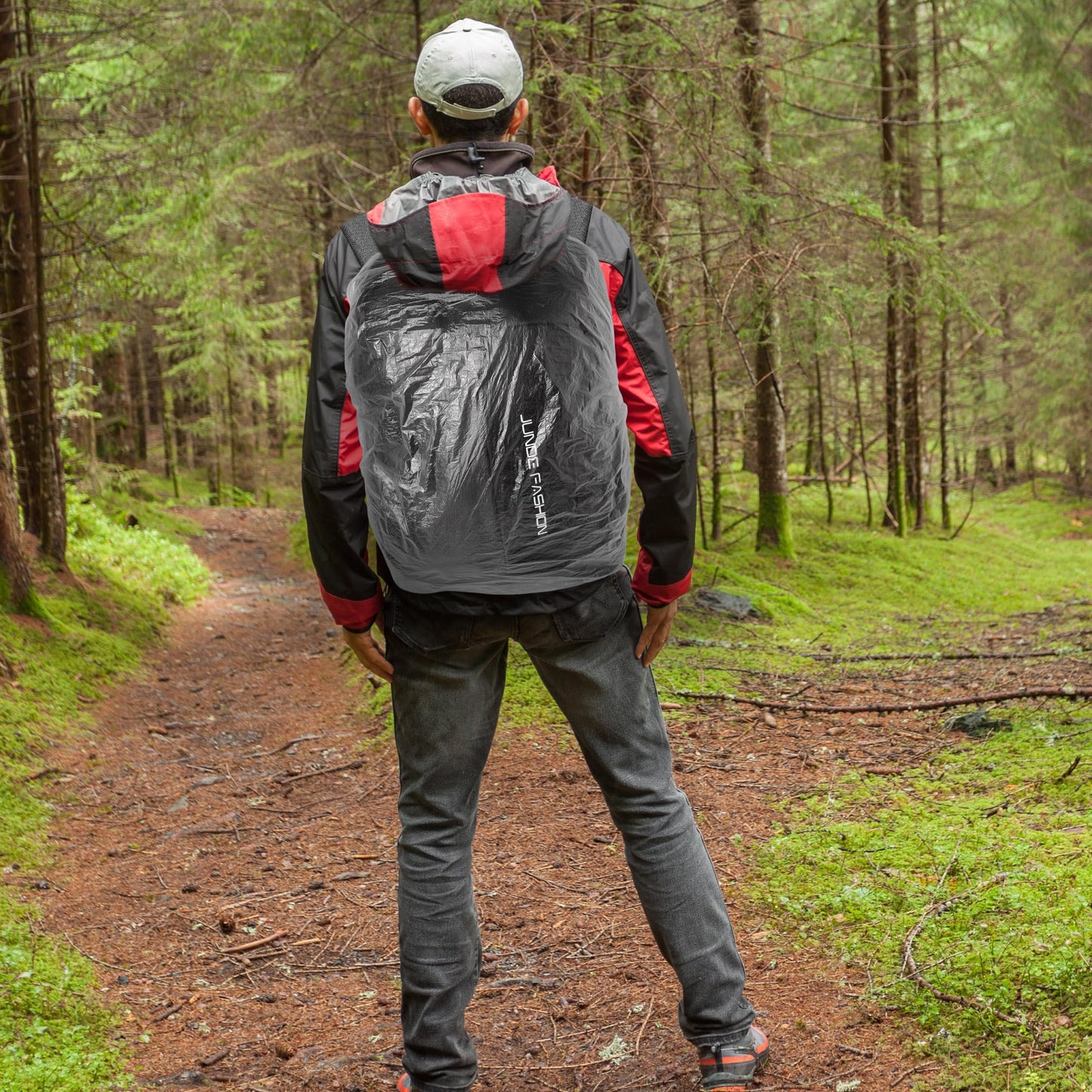 Aogigigio 30pcs Backpack Rain Cover Waterproof - Disposable Lightweight Backpack Cover for Outdoor Hiking Air Travel for 20-55L