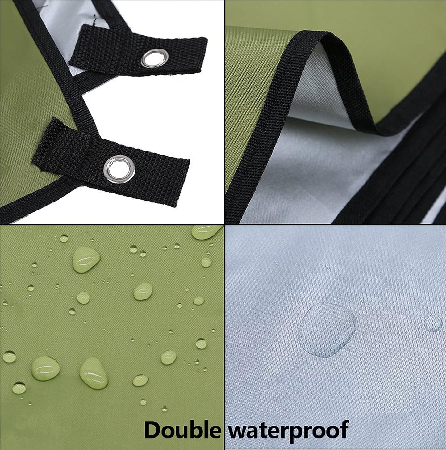 WoneNice 10x10 FT Waterproof Camping Tarp, Lightweight UV Protection Camping Cover for Tents, Beach, Picnics, Car and Adventure, Army Green