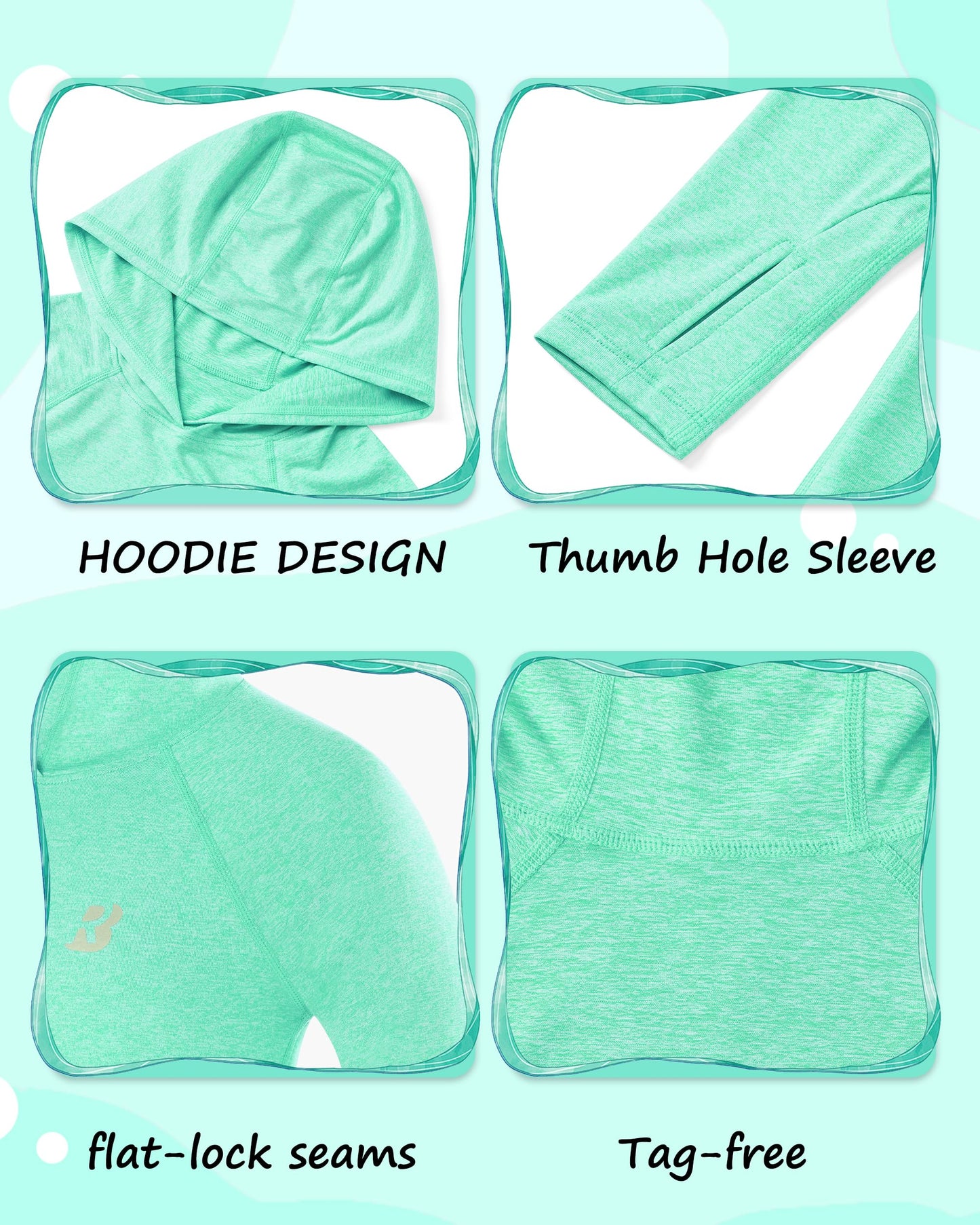 Roadbox Boys Rash Guard Hooded Fishing Shirt, Kids UPF 50+ Long Sleeve Sun Hoodie, Youth UV Protection Beach Swim Shirts