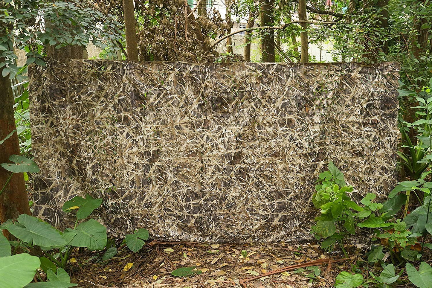AUSCAMOTEK 300D Durable Camo Netting for Duck Hunting Blinds Brown 5ft×10ft/5ft×13ft/5ft×20ft