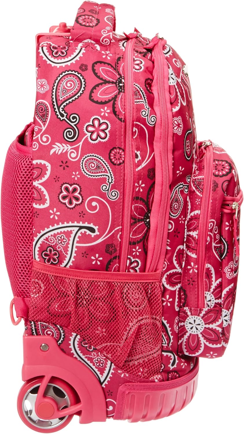 Rockland Single Handle Rolling Backpack, PURPLEPEARL, One Size
