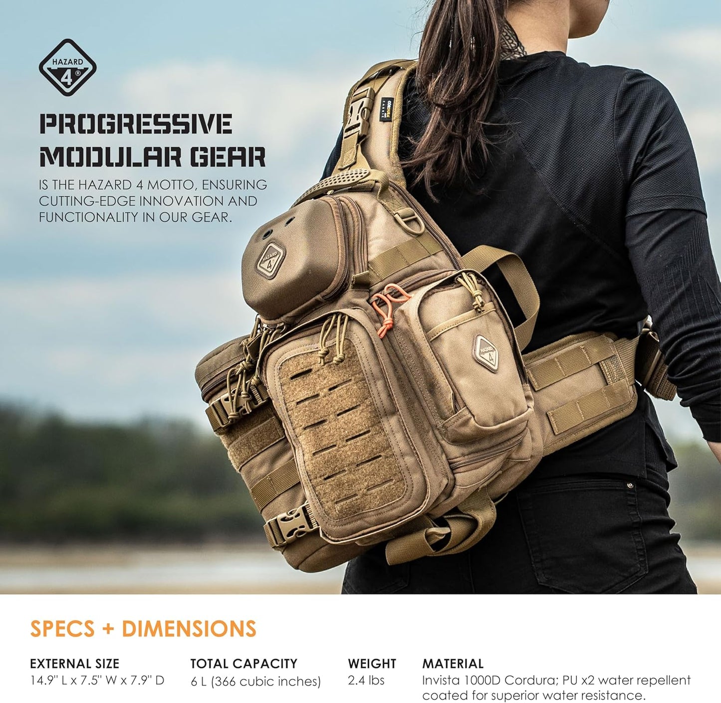 HAZARD 4 Freelance - Camera and Drone Tactical Sling Cross Body Bag, Molle Attachment, Water Resistant, 6 L
