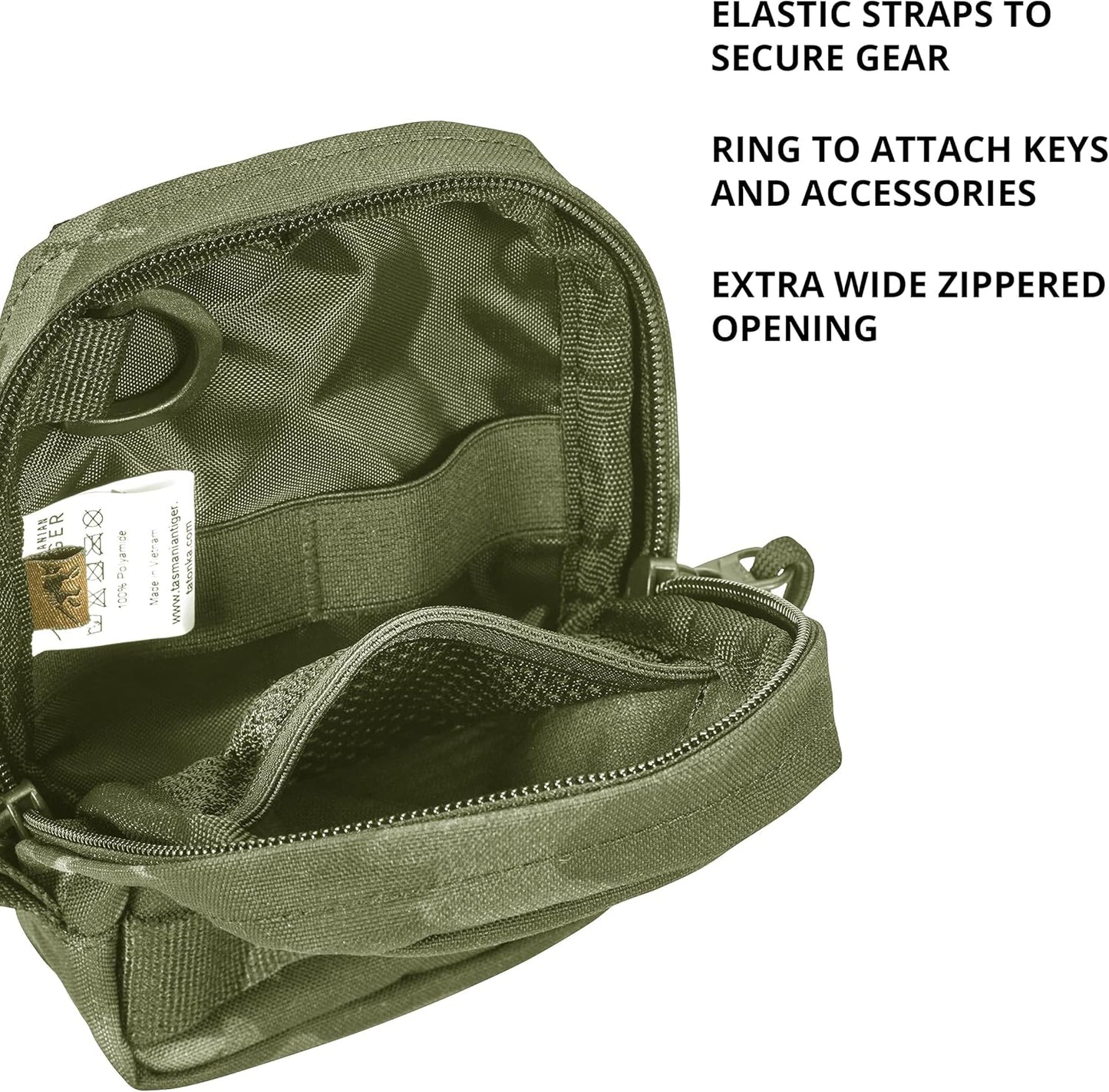 Tasmanian Tiger Tac Pouch 1 Vertical Olive, One Size, TT-7647-331