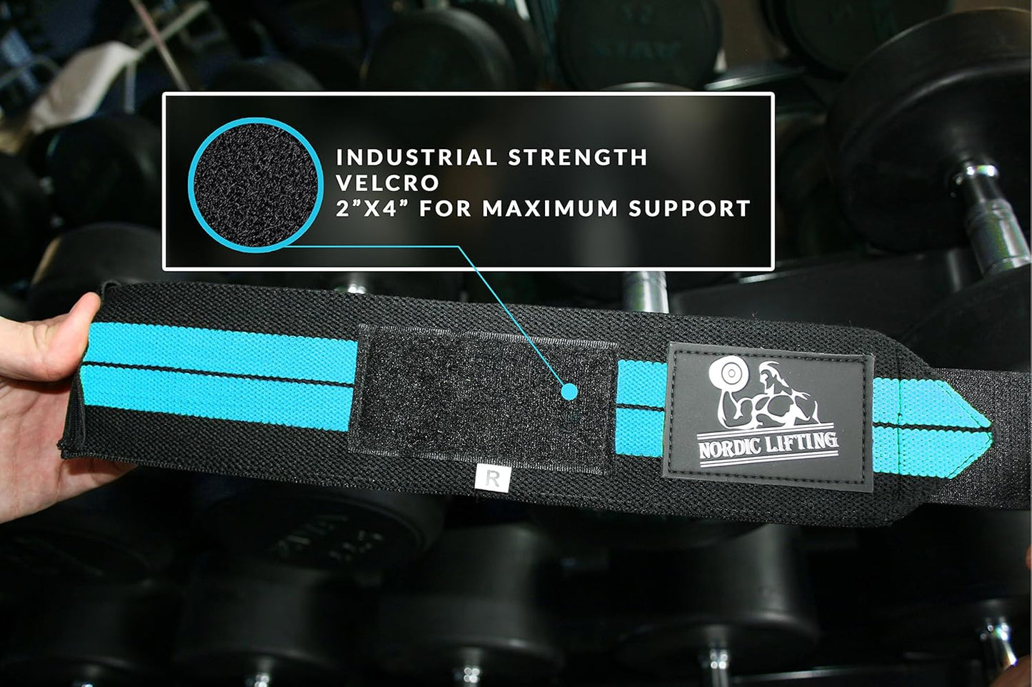 Wrist Wraps for Weightlifting & Powerlifting - Durable Support Straps with Thumb Loop (1 Pair) - Essential Gym Gear for Men & Women