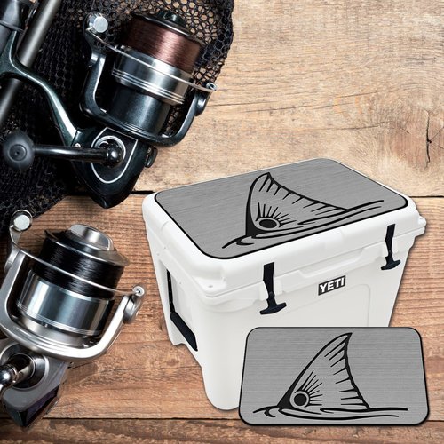 USATuff SeaDek EVA Mat Cooler Pad fits YETI 65 Tundra | Peel & Stick Application | Non Slip Comfort Accessories - Top Fin Redfish Tail (StormGray-Black)