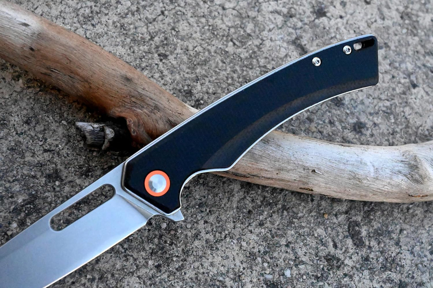 YAK & YETI Black Micarta Handle Folding Knife- Everyday Carry Knife for Men and Women - Indoor or Outdoor-Camping and Hunting knife-D2 steel Blade knives