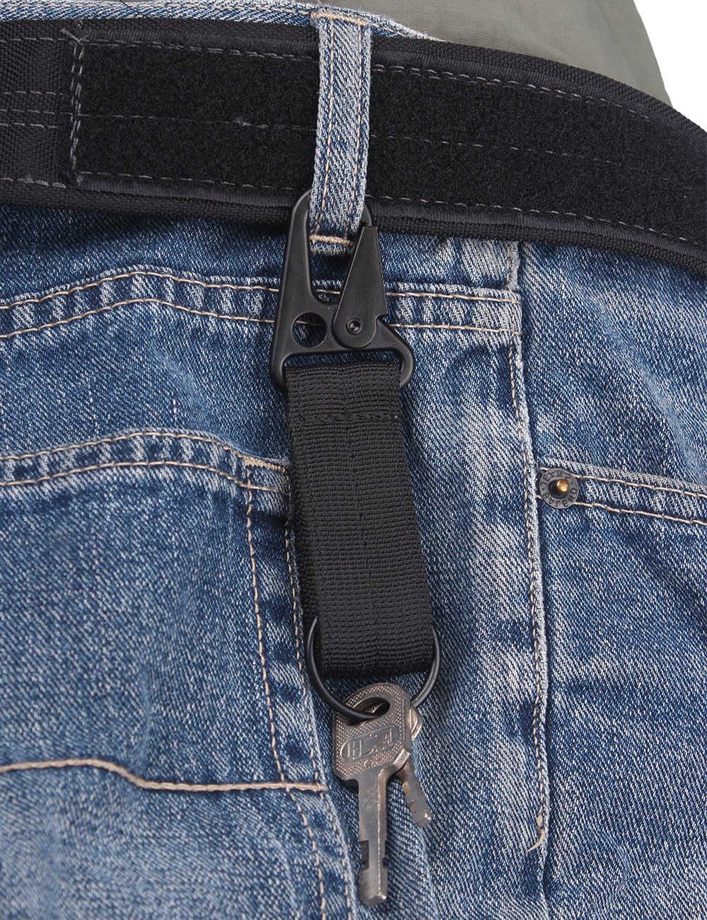XTACER Tactical Molle Key Ring Gear Key Keeper Keychain Snap Secure Kit of Attachments