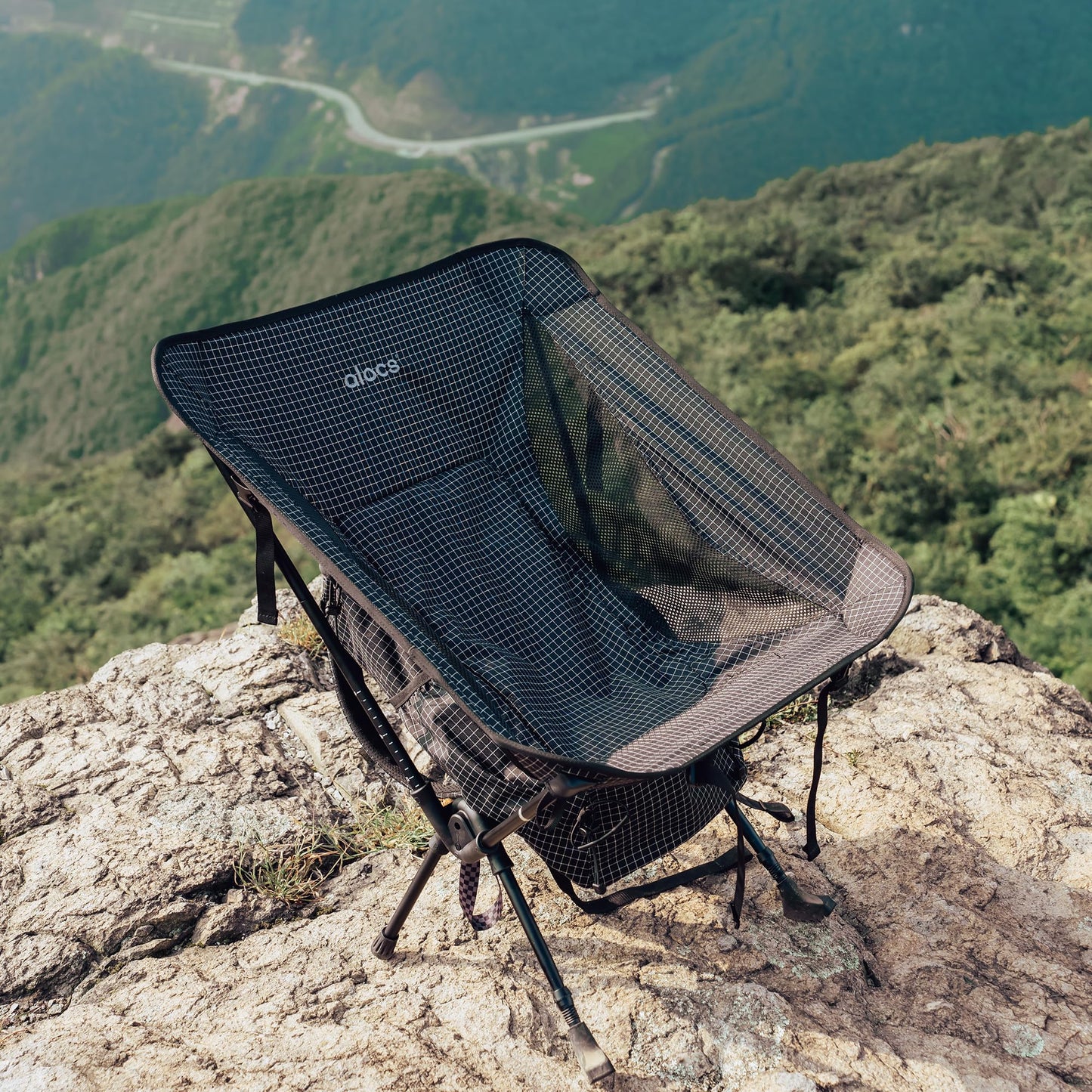 Alocs 3-in-1 Camping Chairs, Backpack Wearable Chair with Aluminium Trekking Poles, Fishing Chair for Hiking Backpacking Climbing Hunting and Outdoor