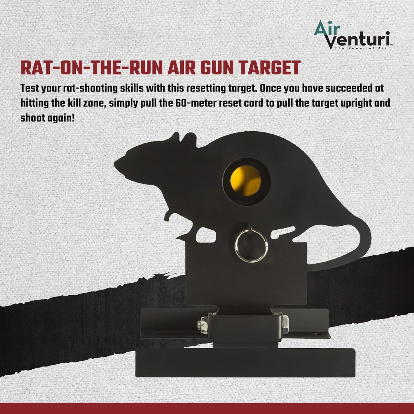 Air Venturi Rat-On-The-Run Target for Airguns - Realistic Shooting Practice