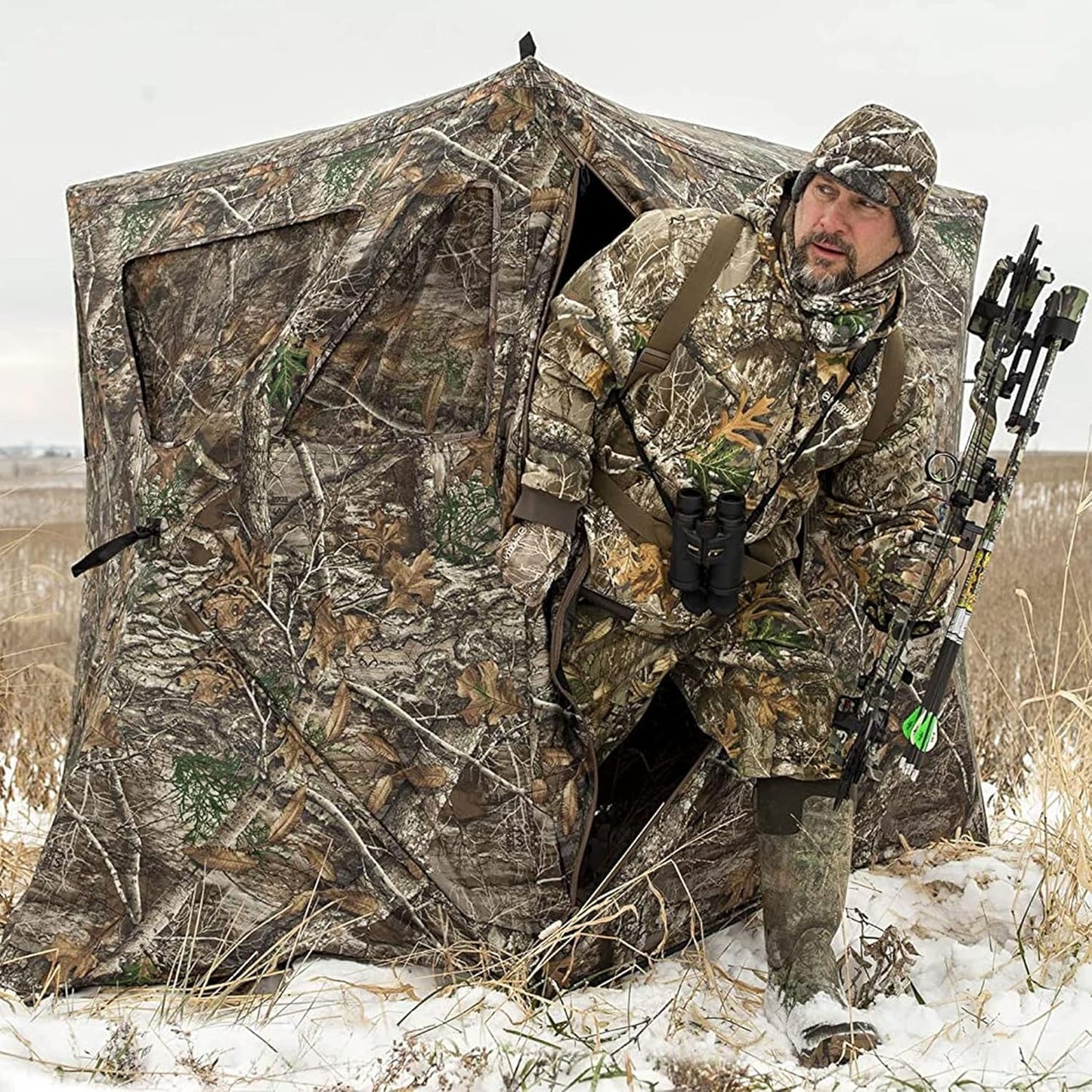 Ameristep Care Taker Kick Out Pop-Up Ground Blind, Premium Hunting Blind