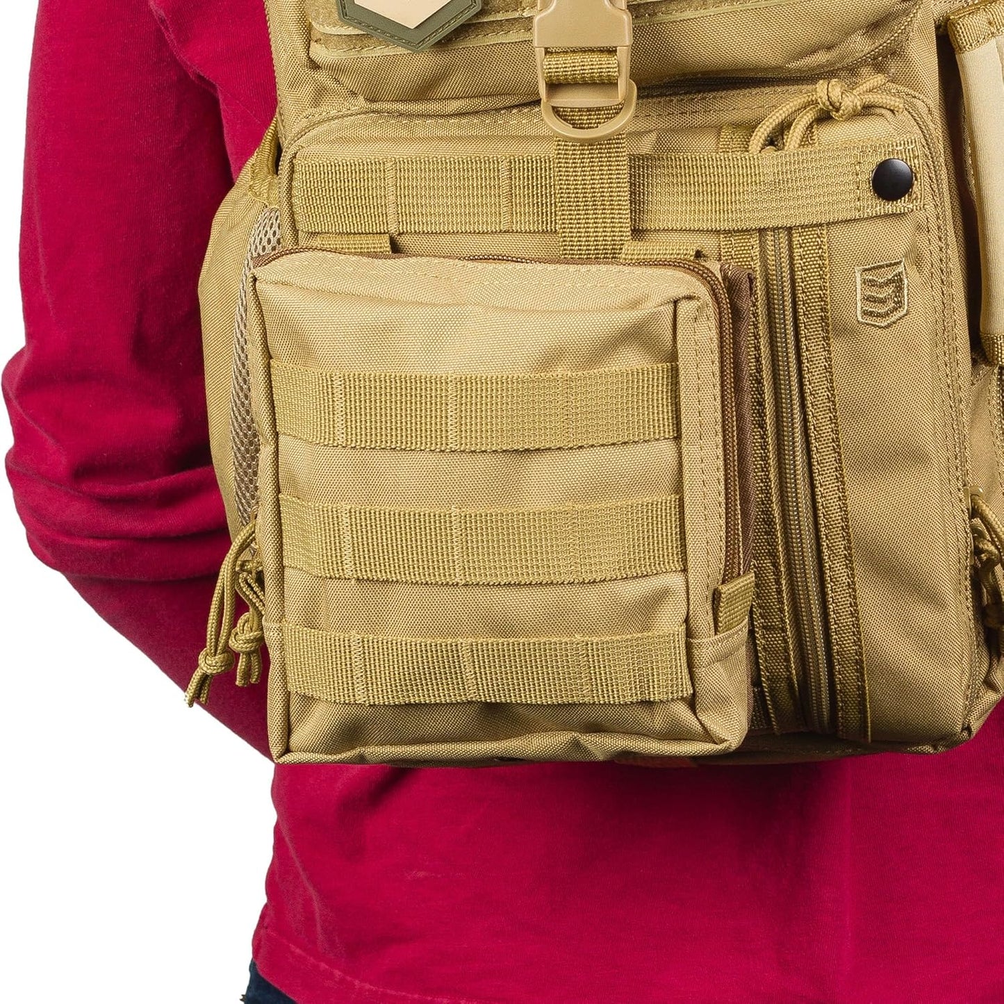 3VGEAR Sidekick MOLLE Utility Pouch - Tactical EDC MOLLE Pouches with Internal Pockets and Elastic Loops for Tactical Gear - Rugged 600D Water-Resistant Polyester