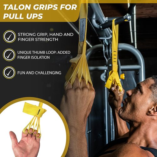 Core Prodigy Talon Pull Up Grip Strength Straps - Nylon Finger and Thumb Loops for Grip Training, Rock Climbing, Hand and Arm Strengthener