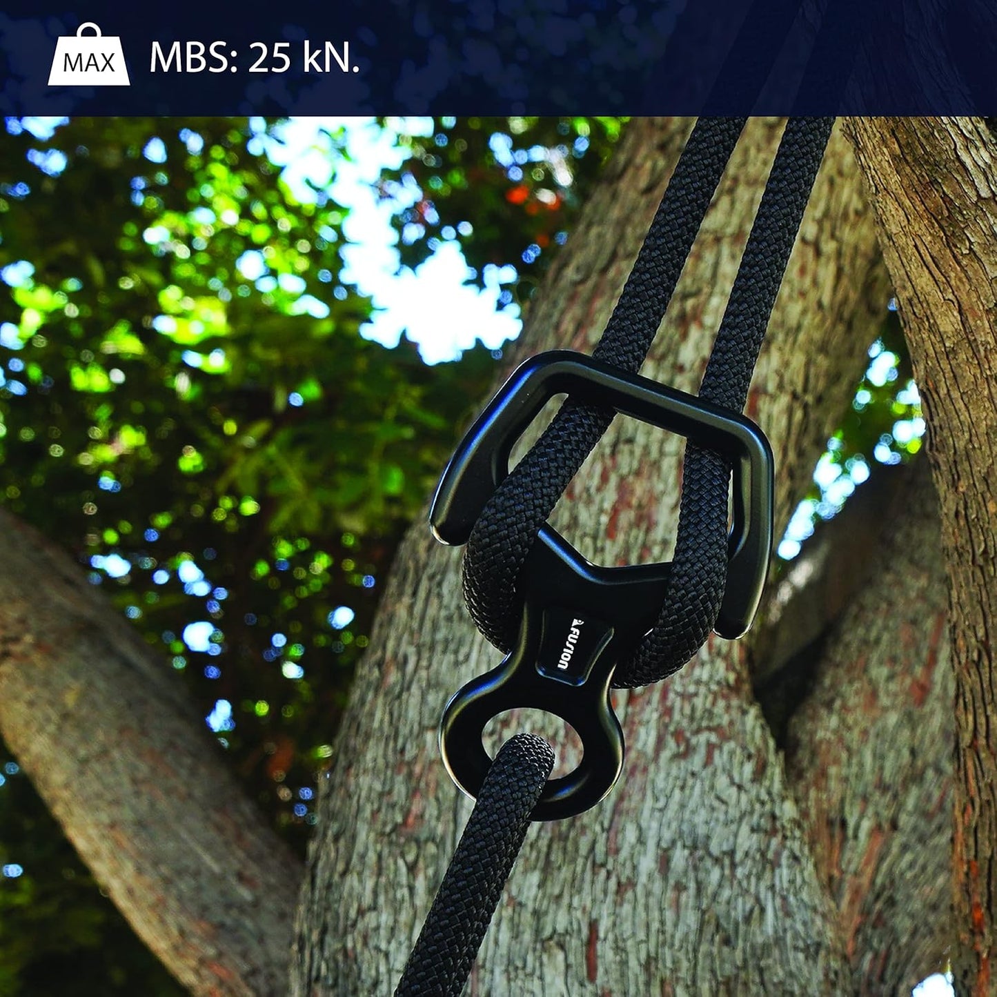 Fusion Climb Aluminum Descender Rescue Figure 8 Descender with Ears/Horns Rappelling Gear Belay Device Climbing Skills