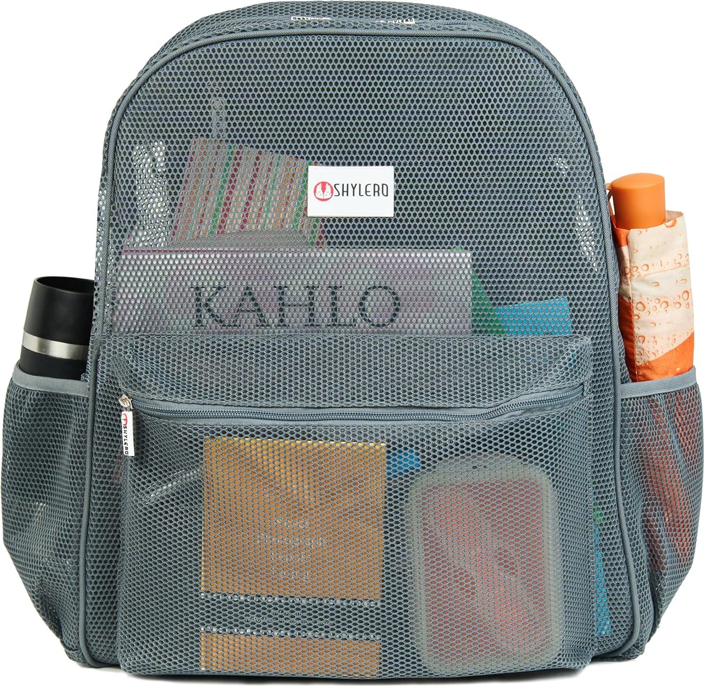 SHYLERO Mesh Backpack XXL (36L) - Lightweight Heavy-Duty Clear Backpack Made of Reinforced 3D Mesh - H19.6 xW15 xD7