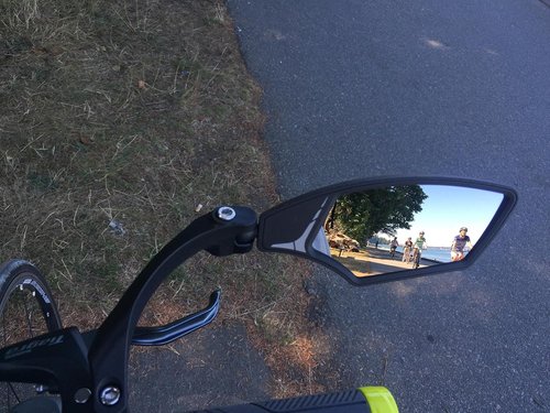 Hafny New Handlebar Bike Mirror, HD Blast-Resistant, Safe Crystal Clear Glass Lens, Adjustable Rotatable Bicycle Mirror, Rearview Mirror for Bicycle, HF-MR095
