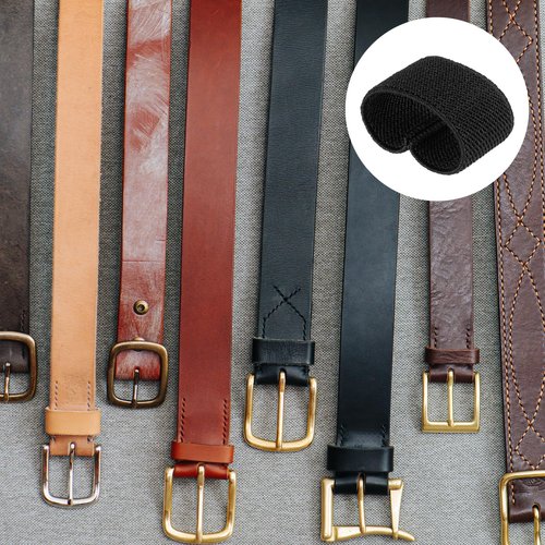 HINZIC 20Pcs Elastic Belt Strap Keepers Black Organizers Web Belt Loops Stays Backpack Strap Holders Heavy Duty Retainer Band for 1.38-1.57" Wide Belts/Straps